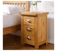Birlea Woburn Large 3 Drawer Bedside Oak