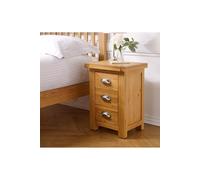 Birlea Woburn Small 3 Drawer Bedside Oak In Light Oak Light Oak One Size