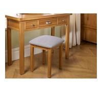 Birlea Woburn Stool In Oak & Upholstered