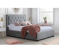 Birlea Woodbury Fabric Bed Frame, King Size Dimensions: 5′ x 6′6″ (150cm x 200cm)