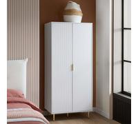 Birlea Zara 2 Door Fluted Wardrobe One Size White