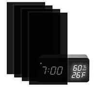 Birllaid Light Dimming Stickers,4Pcs Light Blocking Stickers LED Cover Filters, 8 X 4 Inch Light Dimming Sheets for Electronics,Alarm Clock, Radio, Cable Box, Monitor, LED Number Readable