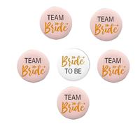 BIRLOZA Team Bride, JGA Buttons, JGA Accessories Women, Buttons Badge Hen Night Accessories and Wedding Party Party Bridal Eve (Pink, 6 Pieces)