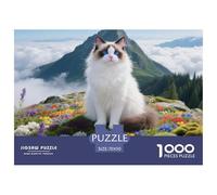 Birman 1000 Piece Puzzles Pet Cat for Adults Educational Gift Memory Games Relaxing 70x50cm/1000pcs