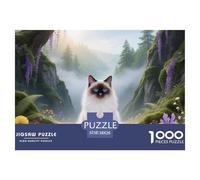 Birman 1000 Piece Puzzles Pet Cat for Adults Fun Activities Memory Games Stress Relief 38x26cm/1000pcs