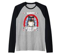 Birman Cat Happy 4th of July Patriotic American Cats Lovers Raglan Baseball Tee