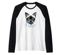 Birman Cat Sacred Cat of Burma Cats Cute Birman Cats Raglan Baseball Tee