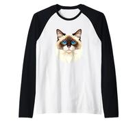 Birman Cat Sacred Cat of Burma Cats Cute Birman Cats Raglan Baseball Tee