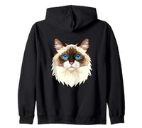 Birman Cat Sacred Cat of Burma Cats Cute Birman Cats Zip Hoodie