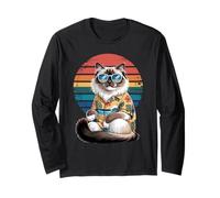 Birman Cat Sunglasses Hawaiian Beach Summer Vacation Long Sleeve T-Shirt