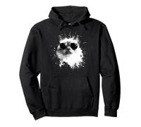 Birman Cat With Sunglasses White Splash Art Cats Cool Pullover Hoodie