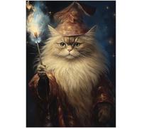 Birman Cat Wizard Puzzles 1000 Pieces for Adults - Gift for Birman Cat Owner - Funny Challenging Jigsaw Puzzle Perfect for Game Nights