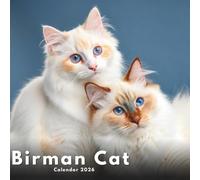 Birman Cats 2026-2027: Two-Year Monthly Calendar Featuring Elegant Blue-Eyed Beauties