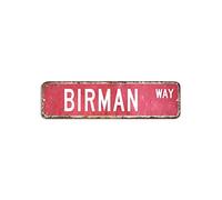 Birman Street Sign Animal Warning Metal Sign 3x12in Personalized Windproof Aluminum Sign Inspired Plaque Sign Decor for Cafes Bars Pubs Shop Home Man Cave