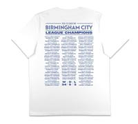 Birmingham 24/25 Champions T-Shirt, White, M