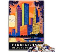 Birmingham Alabama Jigsaws 1000 Pieces for Teenagers,for Educational Game Challenge Toy for Is Ideal As A Gift for The Whole Family (38x26cm)