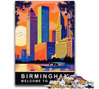 Birmingham Alabama Puzzles for Adults Teens 1000pc Puzzle,Help The Brain Exercise Addictive Toys to Cultivate Patience Parent-child Interaction (50x75cm)