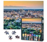 Birmingham Alabama Skyline Jigsaw Puzzle 1000 Pieces for Adults Cityscape Landscape Puzzle Alabama Wall Art Urban City View Home Decor Challenge Gift 27.5x19.7 Inch
