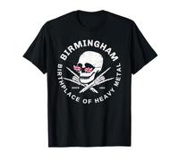 Birmingham Birthplace of Heavy Metal- Rocker Skull Graphic T-Shirt