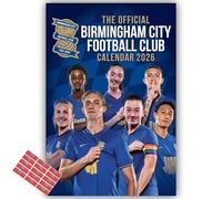 Birmingham City Calendar 2026 A3 Wall Hanging Calendar Football Gift Present with FREE Organising Stickers