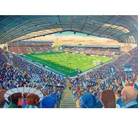 Birmingham City FC St Andrews Stadium Art Print, A4 Size, Giclee Print on Premium 260gsm Paper, Landscape