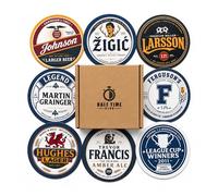 Birmingham City Football Beer Mat Coasters | 8-Pack Gift Set | Blues Fan Gift | BCFC Inspired Designs | Birthday Christmas Stocking Filler | Gifts for Men