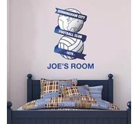 Birmingham City Football Club Crest & Personalised Name Wall Sticker (60cm)