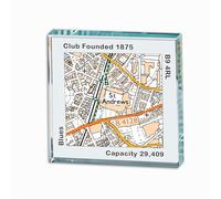Birmingham City Football Ground Glass Token, St Andrews Stadium Map Glass Tile, Football Stadium Map Token, Birmingham Football Gift, Birmingham Football Ground Crystal Tile