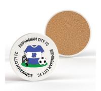 Birmingham City Football Team Shirt & Boots On Ceramic Round Coaster