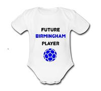 BIRMINGHAM Future Player Football Personalised Unique Baby Vest Baby Grow Babygrow Cute Novelty Boys Girls Unisex Funny City