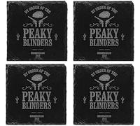 Birmingham Gangsters Laser Engraved Slate Drinks Coaster 10cm x 10cm (4)