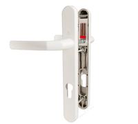 Birmingham Hoppe White Pair Handle 92PZ or 92mm Sprung Lever UPVC Door Set, PVC PVCu Centre to Centre fixings 122mm