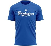 Birmingham Mens T Shirt Lager Style Funny 1875 Blue Wembley Trophy Tee Retro Football Supporter, L, Royal Blue