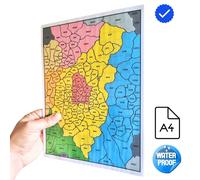 Birmingham Postcode Map A-Z - A4 Laminated Waterproof Postal District Map of Birmingham & Surrounding Areas