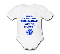 BIRMINGHAM present from MUMMY for a gift Football Unique Baby Vest Grow Babygrow Cute PERSONALISED Custom Boys Girls Unisex CITY