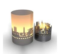 Birmingham Skyline Gift Tube Shadow Play Candle - Illuminate Your Space with Captivating Birmingham Landmarks in a Beautiful Shadow Play - Perfect Souvenir for Birmingham Fans!