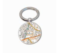 Birmingham Stadium Key Ring, St Andrews Stadium Key Chain, Football Map Key Fob, Birmingham Ground Keyring, Birmingham Soccer Ground Map Key Ring, Birmingham Football Club Gift