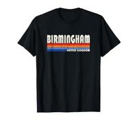 Birmingham United Kingdom Retro 70s 80s Style T-Shirt