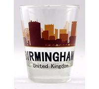Birmingham United Kingdom Sunset Skyline Shot Glass