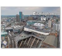 Birmingham View Across The City, Fridge Magnet