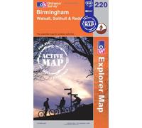 Birmingham, Walsall, Solihull and Redditch: Sheet 220 (OS Explorer Map Active)