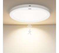 Birnetek® Rechargeable Motion Sensor Ceiling Light, LED Ceiling Lights with Remote, 8000mAh Battery, 3 Colour & Dimmable 10%-100%, Wireless Mount Sensor Lights for Hallway, Garage, Stairs