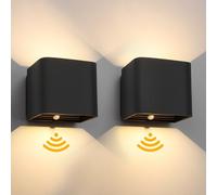 Birnetek® Wall Lights with Motion Sensor 2 Pack, USB Rechargeable Motion Sensor Wall Light - 3600mAh Battery, 3000K Warm White, 2 Modes, Indoor Wall Sconces for Living Rooms, Stairs, Bedrooms