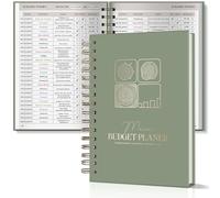 BIROYAL 12 Month Budget Planner German - Undated Financial Planner - Spiral Bound Budget Planner Including Mindfulness, Reflection, Income, Expenses Tracker - Budget Planner to Control Your Money