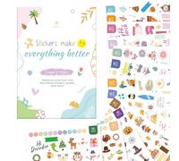 BIROYAL 12 Sheets Seasons Sticker Set - Over 500 Scrapbook Stickers for Photo Album Bullet Journal Accessories Decoration - DIY Scrapbooking Stickers for Children Adults Craft Gifts (17 x 24 cm)