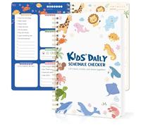 BIROYAL 120-Page Kids To Do Chore List Daily Task Checklist Planner, A5 Time Management Notebook Non Dated, Flex Cover Spiral Organizer