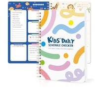 BIROYAL 120-Page Kids To Do Chore List Daily Task Checklist Planner, A5 Time Management Notebook Non Dated, Flex Cover Spiral Organizer