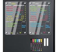 BIROYAL 2 Pcs Acrylic Chores Chart for Kids, Ocean Chores Board for Family, Dry Erase Chore Charts with 6 Markers & 12 Anti-Scratch Pad, Reward Chart for Children, Magnetic Behavior Board 8’’x12’’