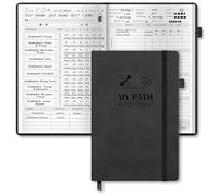 BIROYAL 224-Page Workout Log Book - 14-Week Gym Log Book with Nutritional Reference Chart & Progress Tracker - Fitness Gifts for Women & Men - A5 Fitness Journal, Gym Diary (Black)