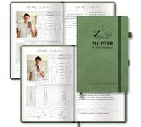 BIROYAL 224-Page Workout Log Book - 14-Week Gym Log Book with Nutritional Reference Chart & Progress Tracker - Fitness Gifts for Women & Men - A5 Fitness Journal, Gym Diary (Green)